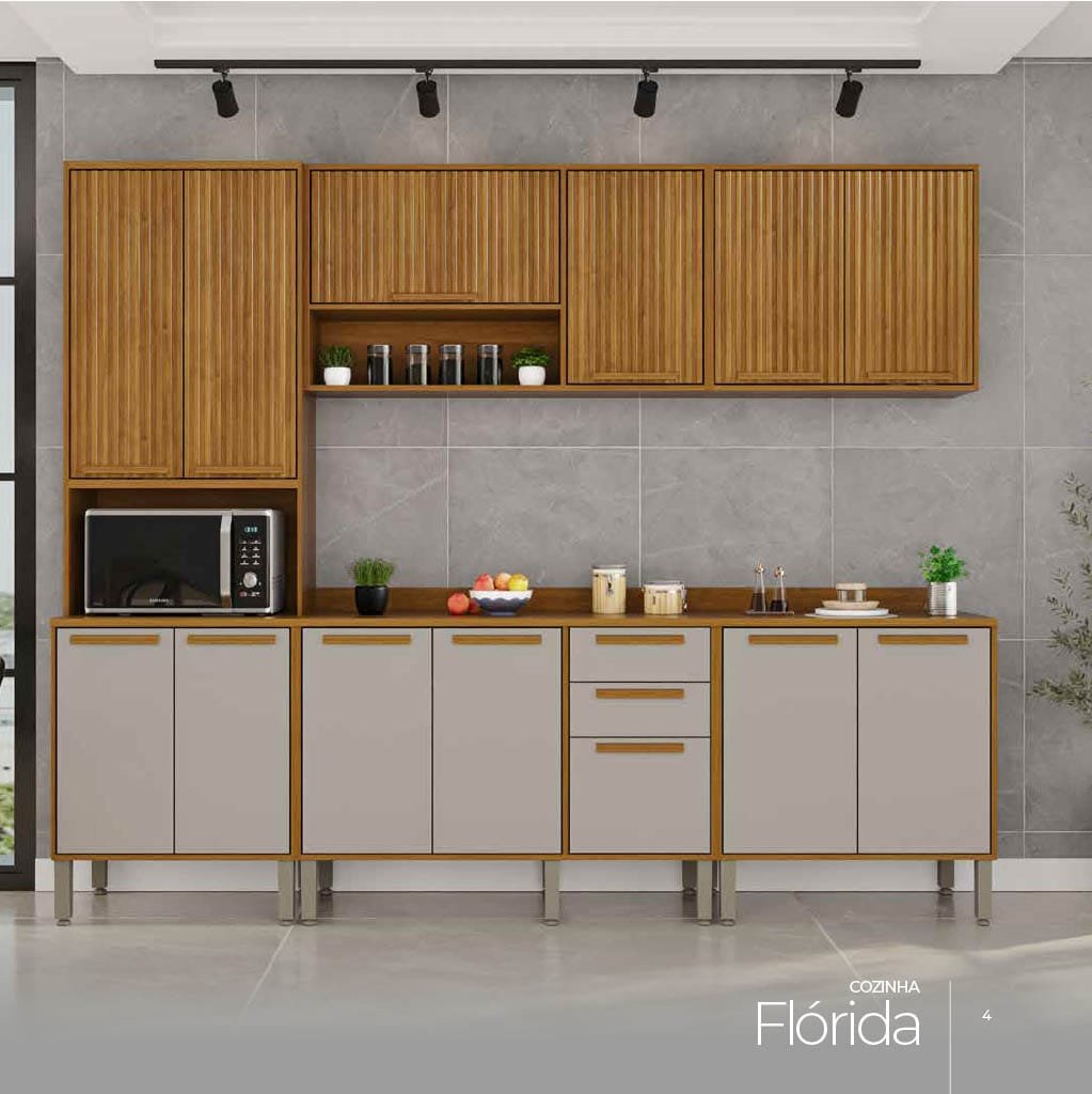 Ambiente residencial contemporâneo com marcenaria em madeira natural
